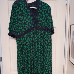 Boden Green Floral Midi Dress US 20-22R